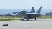 Boeing F-18F zur Erprobung in Payerne.