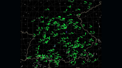 Luftlage des Hensoldt Passivradar-Trackingsystems mit einer Abdeckung des süddeutschen Luftraums.