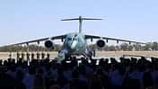 Auslieferung der ersten Embraer KC-390 an die brasilianischen Luftstreitkräfte am 4. September 2019.