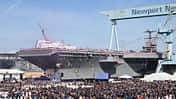 CVN 79 "John F. Kennedy" bei der Taufe am 7. Dezember 2019.