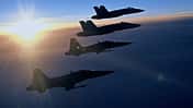 Boeing F-18 Hornet und Northrop F-5E Tiger der Schweizer Luftwaffe.