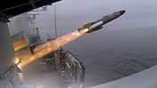 Saab RBS15 Mk3 beim Start vom Schiff.