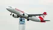 A320 der Austrian beim Start in Wien.