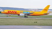 Boeing 757 Frachter von DHL in Leipzig.