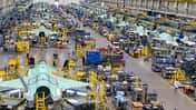 Die F-35-Produktionslinien bei Lockheed Martin in Fort Worth, Texas. 