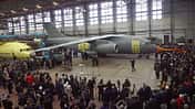 Rollout der Antonow An-178-100R Nr 001 am 28. Dezember 2021. 