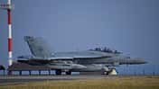 Boeing EA-18G Growler in Spangdahlem: Landung am 28. März 2022.