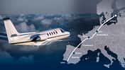 Cessna Citation II, Absturz, Ostsee, Flugroute