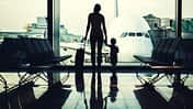 Mother and Son at Airport