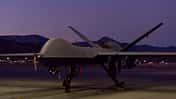 MQ-9 Reaper am Boden in der Dämmerung