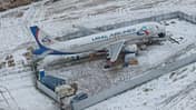 Ural-A320 in Sibirien auf Feld im Winter