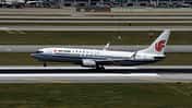 Boeing 737 von Air China nach dem Aufsetzen