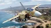 Boeing F-15IA Israel über Küstenregion  Computergrafik