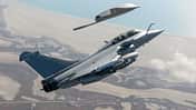 Dassault Rafale in Formation mit Kampfdrohne nEUROn