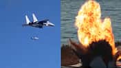Abwurf und Explsion F-15K Slam Eagle Taurus-Flugkörper Montage