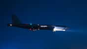 Boeing B-52H Stratofortress Landung bei Nacht