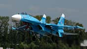 Suchoi Su-27 Russland im Landeanflug
