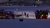 CRJ900 Regionaljet nach Unfall in Toronto