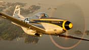 Air-to-Air Aufnahme NAA P-51 Mustang „Miss Rebel“ von Biltema