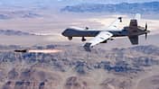 MQ-9 Reaper feuert AGM-114 Hellfire ab