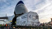 Antonow An-124 aus der Ukraine liefert Gateway-Modul für die Mondstation. 