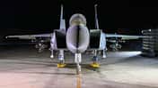 F-15E, Strike Eagle, APKWS, Raketen F-15E Strike Eagle mit APKWS-Raketenbehältern von vorne