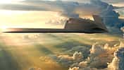 General Atomics GHOST Drohne im Flug (Computergrafik)