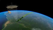 Rendering des Waldvermessungs-Satellit Biomass
