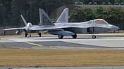 F-22A Raptor beim Rollen