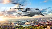 Embraer, C-390, Schweden Embraer C-390 im Flug Computergrafik
