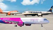 Bildmontage von EasyJet, Ryanair und Wizz Air