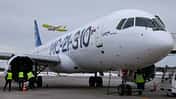 Russische Airliner MS-21, Superjet SJ-100 und Il-114-300 in Archengelsk.