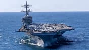 Flugzeugträger USS George Bush auf See von vorne