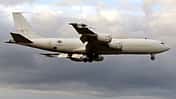 E-6B, E-6, Mercury, Boeing, US Navy, Stuttgart "Doomsday Plane" E-6B Mercury bei der Landung in Stuttgart nach einem Einsatz.