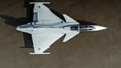 Saab Gripen F aus der Vogelperspektive