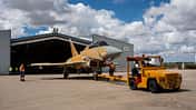 Eurofighter Halcón I wird aus der Halle gezogen