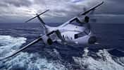 D328MR von Deutsche Aircraft über dem Meer im Tiefflug (Animation)