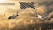 Rennstrecke Los Angeles - Farnborough