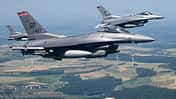 F-16 aus Spangdahlem in Formation über der Eifel