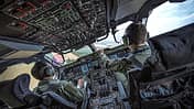 Blick in das Glascockpit eines Airbus A400M