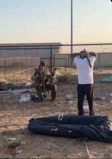 US-Pilot nach dem Absturz in Kuwait.