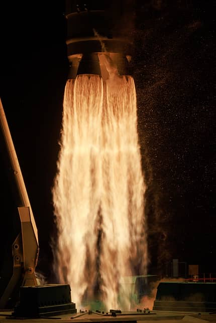 Das RD-171MV beim Jungfernflug der Sojus-5 im April 2026.